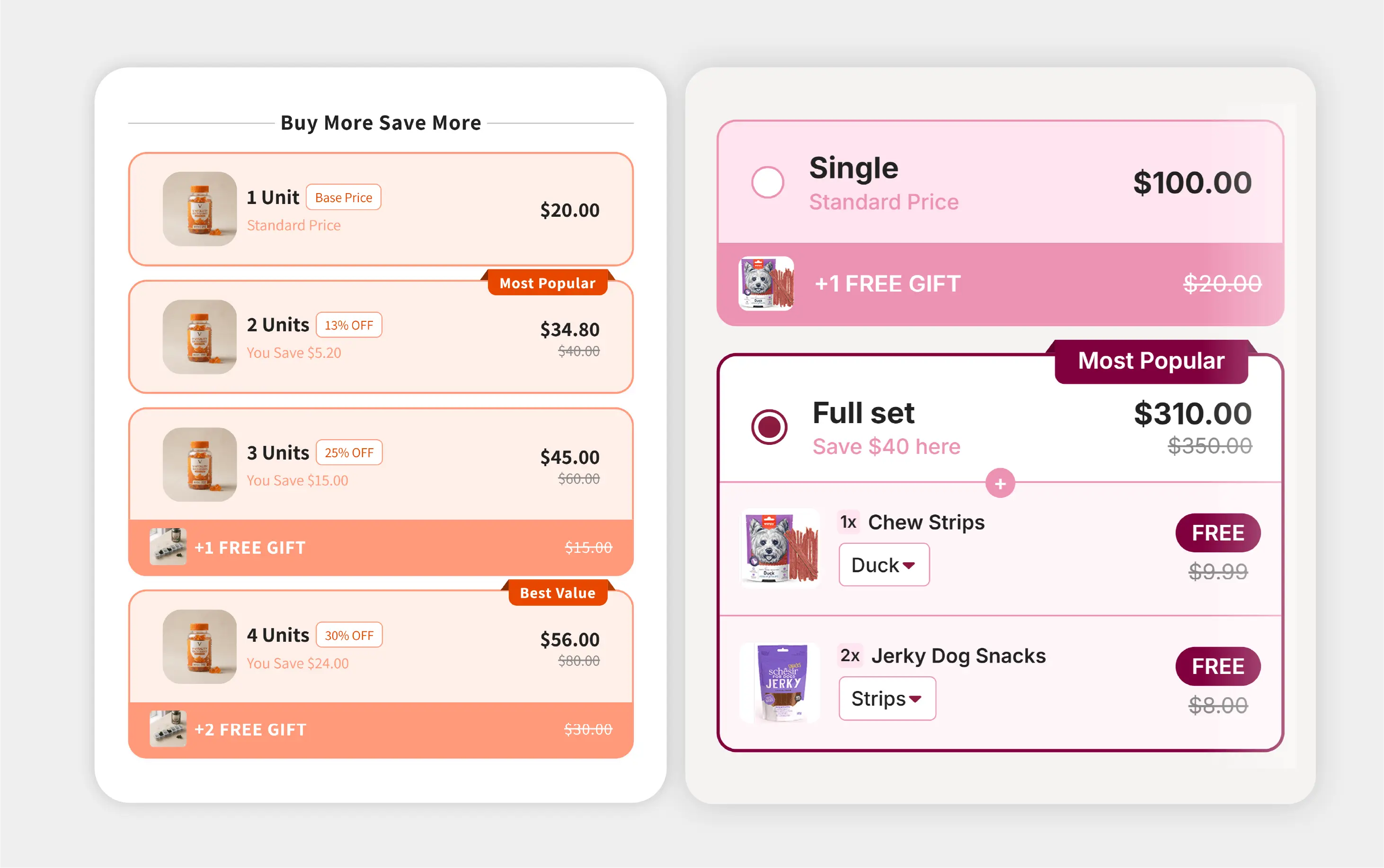 Spend threshold free gift offer on a Shopify product page