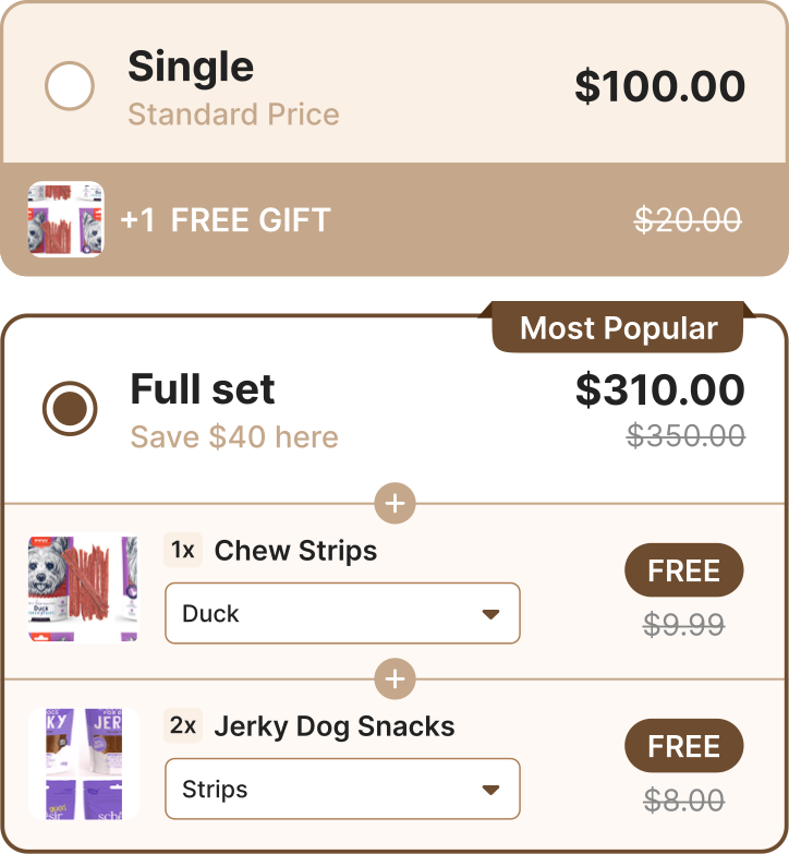 Free Gift widget preview
