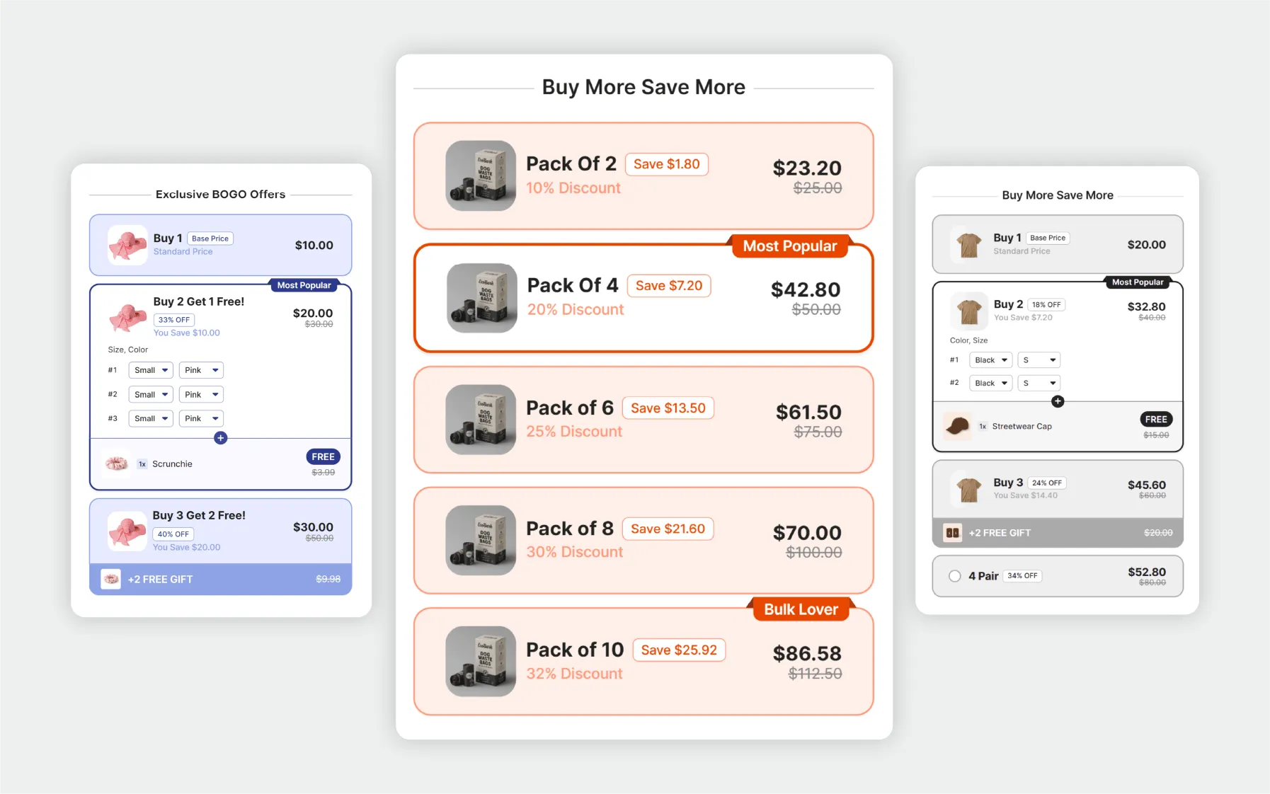 Better control over the value exchange with percentage, flat, and per-unit discounts in Profit Pumper